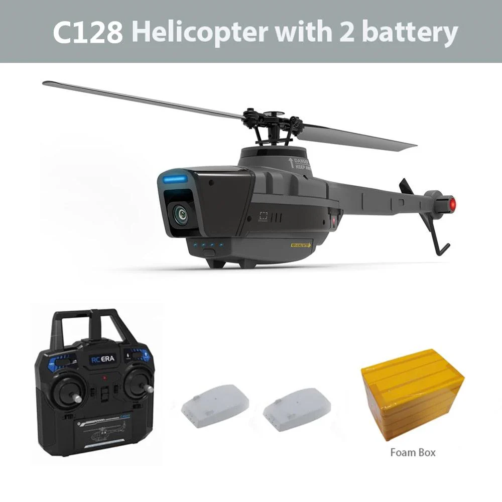 C128 2.4G RC Helicopter - 4 propellers 1080P Camera 6 axis electronic gyroscope air pressure for height vs C127 C186 RC Drone