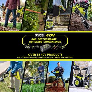 2025 RYOBI 40V Vac Attack Cordless Leaf VacuumMulcher with (2) 5.0 Ah Batteries and (1) Charger RY40451-2B