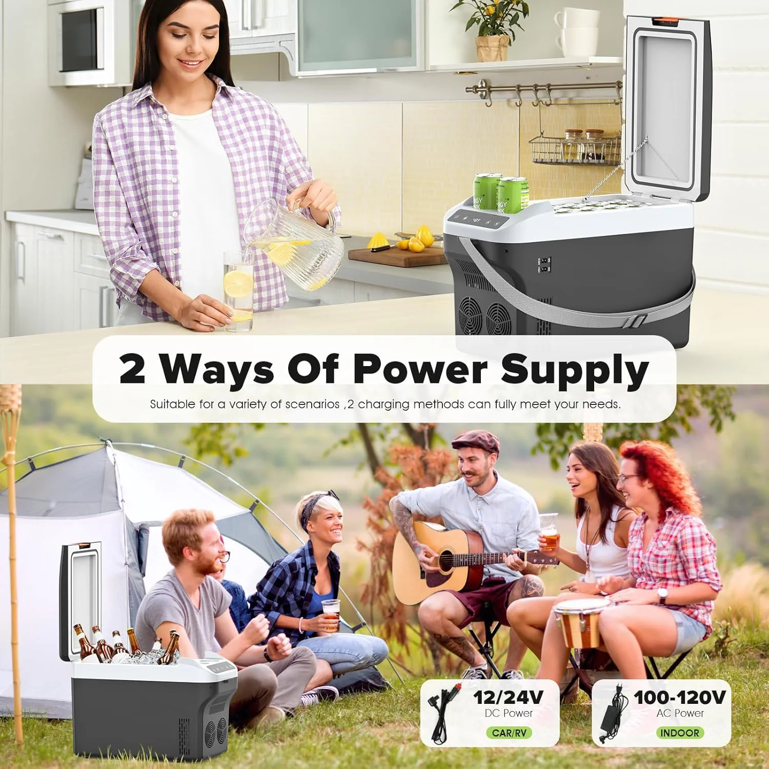 Advwin Portable Car Fridge Camping Cooler