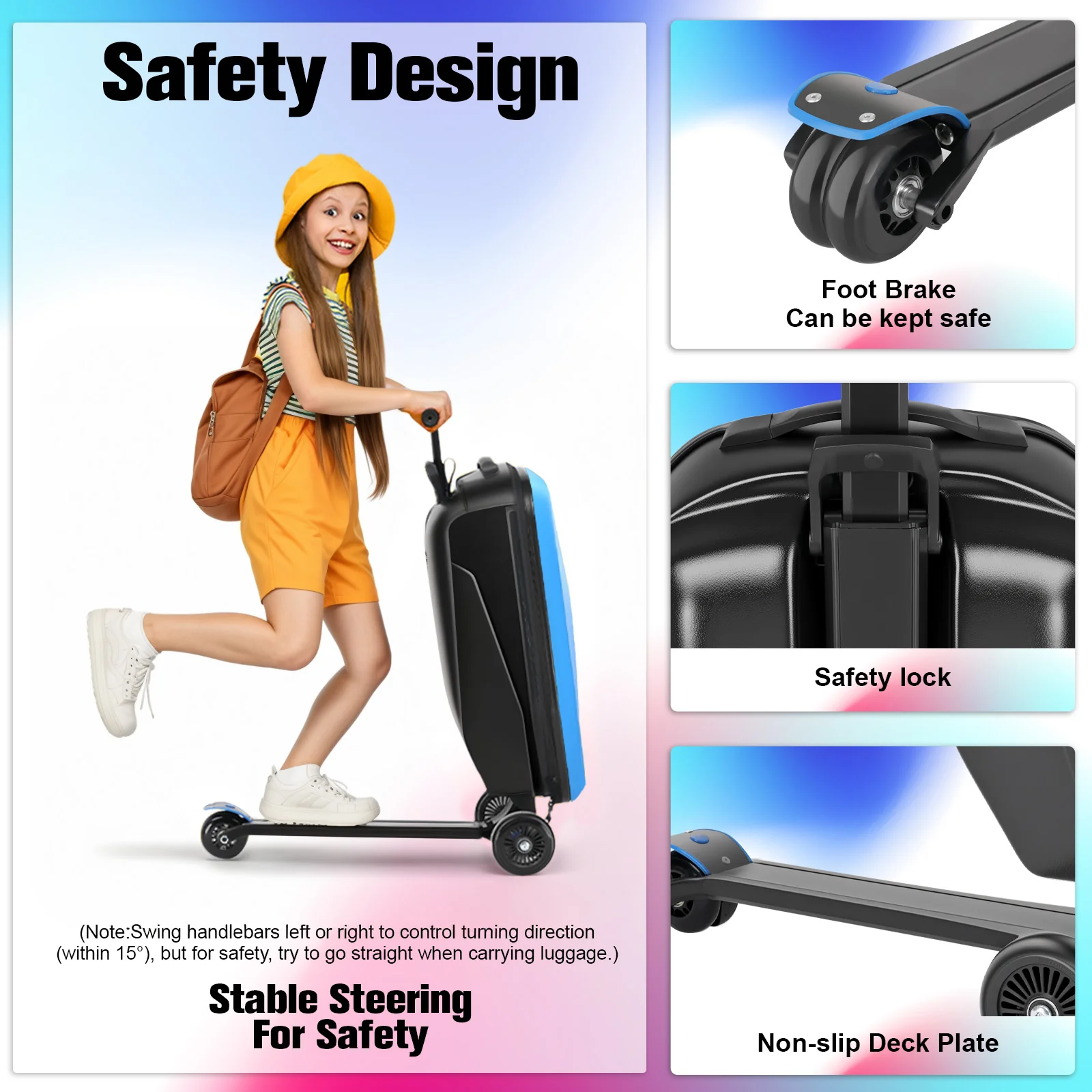 Advwin Foldable Hardshell Scooter Suitcase