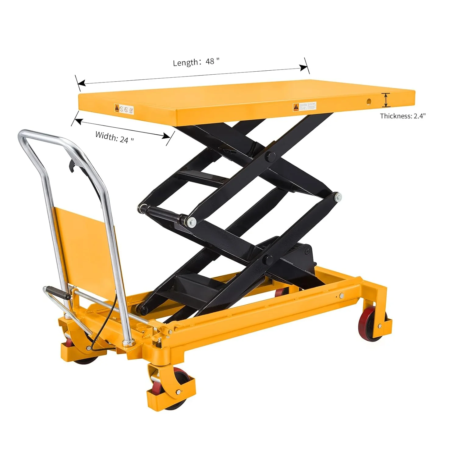 Hydraulic Lift Table Cart – 770 lbs Capacity, 51