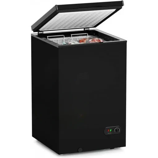 3.5 Cu Ft with 2 Removable Baskets – Reach In Freezer Chest – Quiet Compact Freezer – 7 Temperature Settings – Black