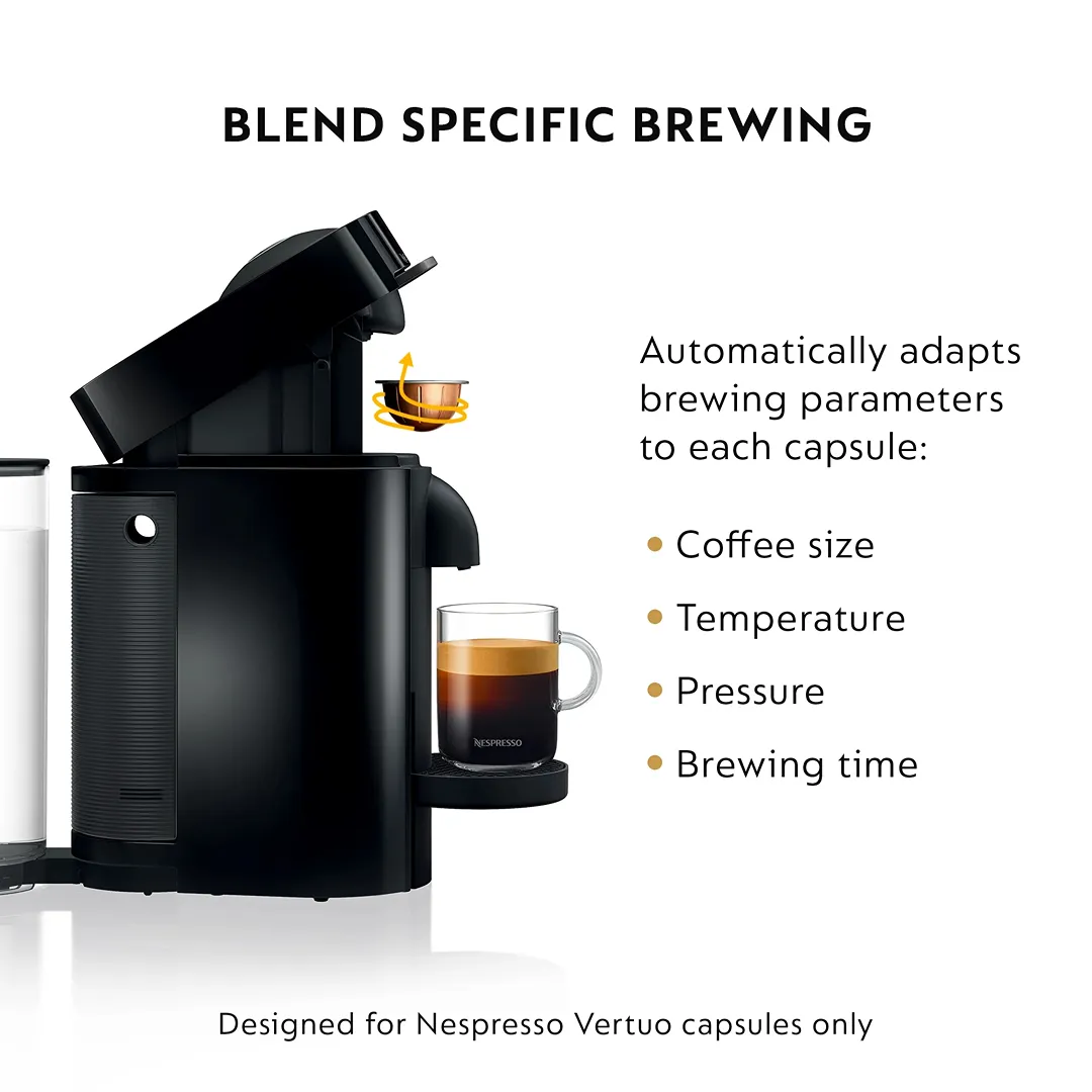 Nespresso Vertuo Plus Coffee and Espresso Maker, Black