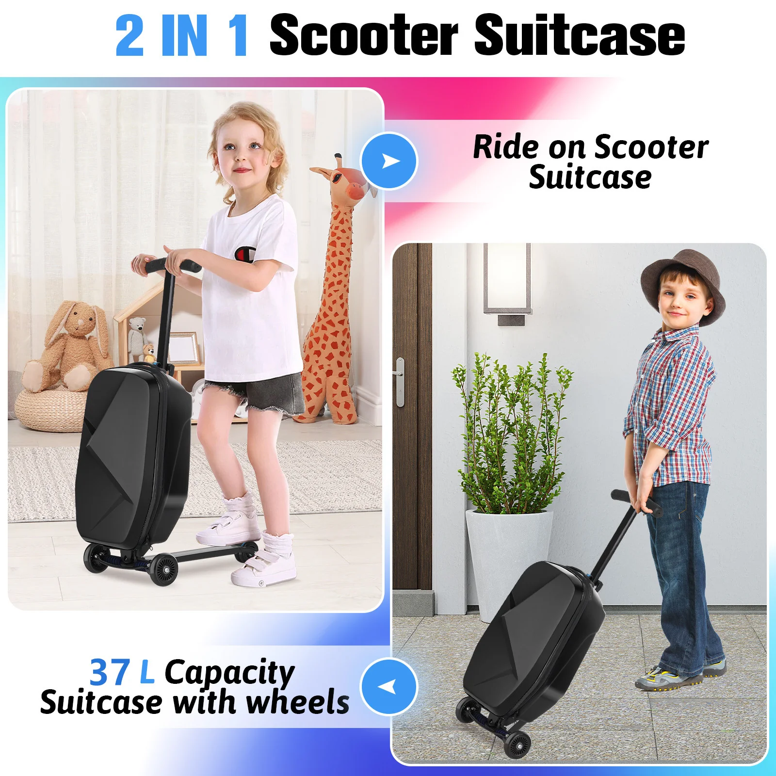 Advwin Foldable Hardshell Scooter Suitcase
