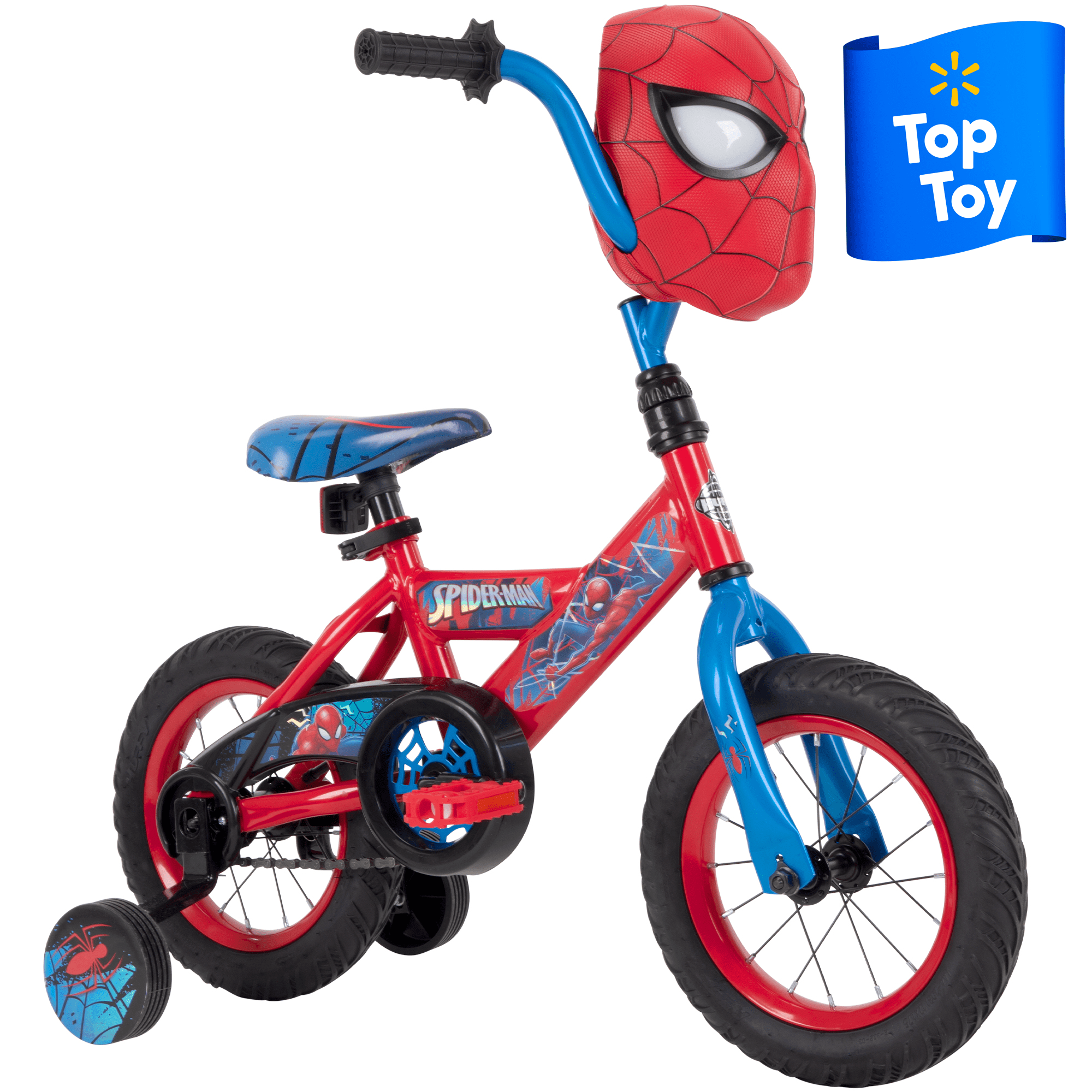 Huffy Marvel Spider-Man 12′′ Kids Bike with Training Wheels, Steel Frame, Ages 3-5