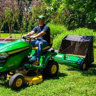 John Deere 42′′ Tow-Behind Lawn Sweeper, 24 cu. ft. Capacity, Adjustable Brushes