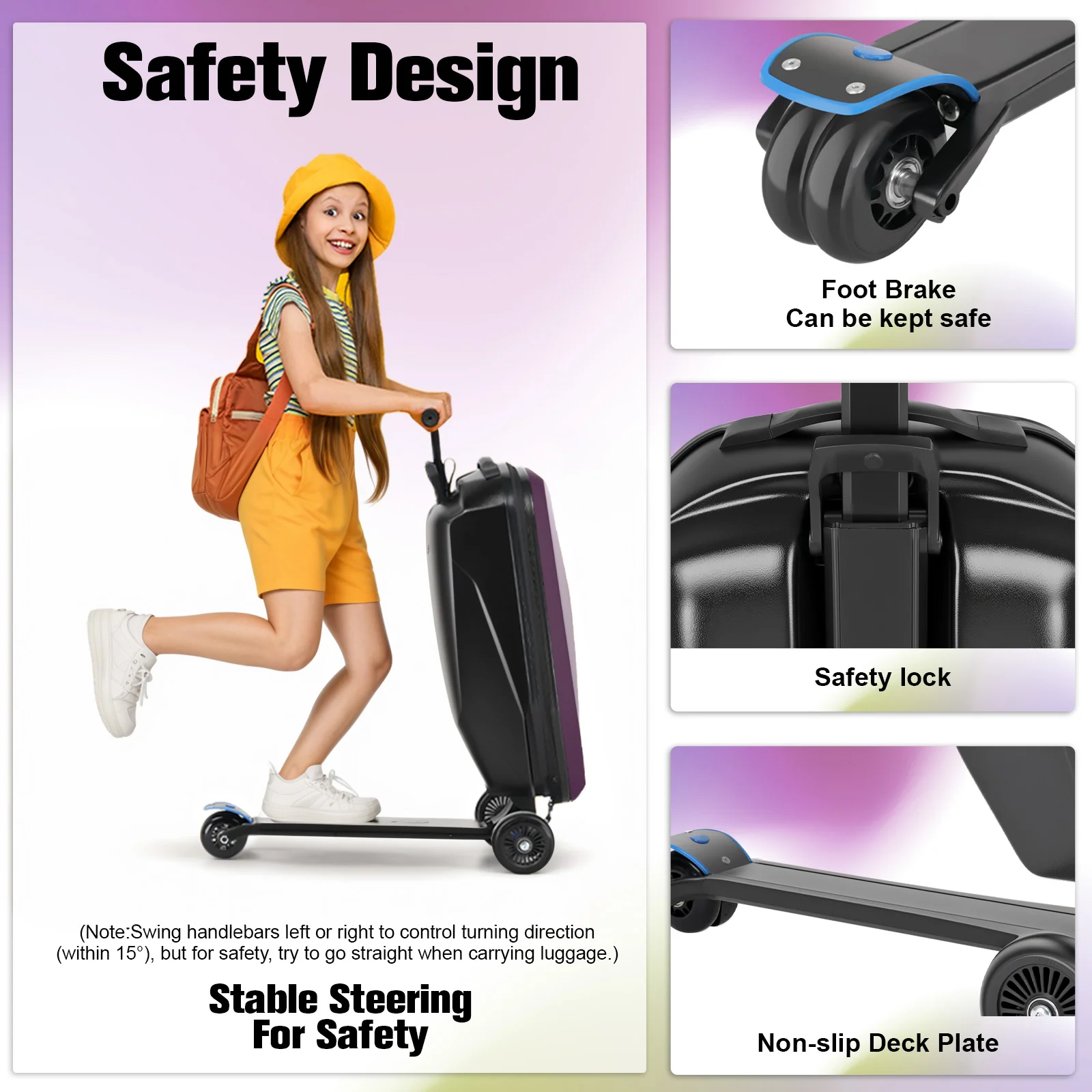 Advwin Foldable Hardshell Scooter Suitcase