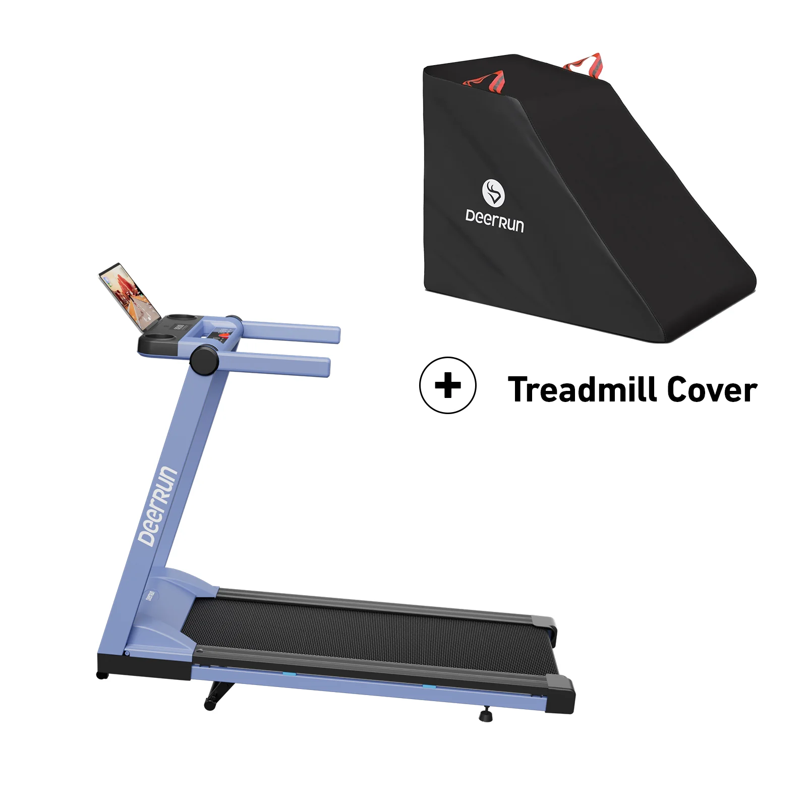 DeerRun A1 Pro Move+  6% Incline Foldable Treadmill——2025 Upgraded Chip & NFC Support | 350Lbs, 10mph Blue