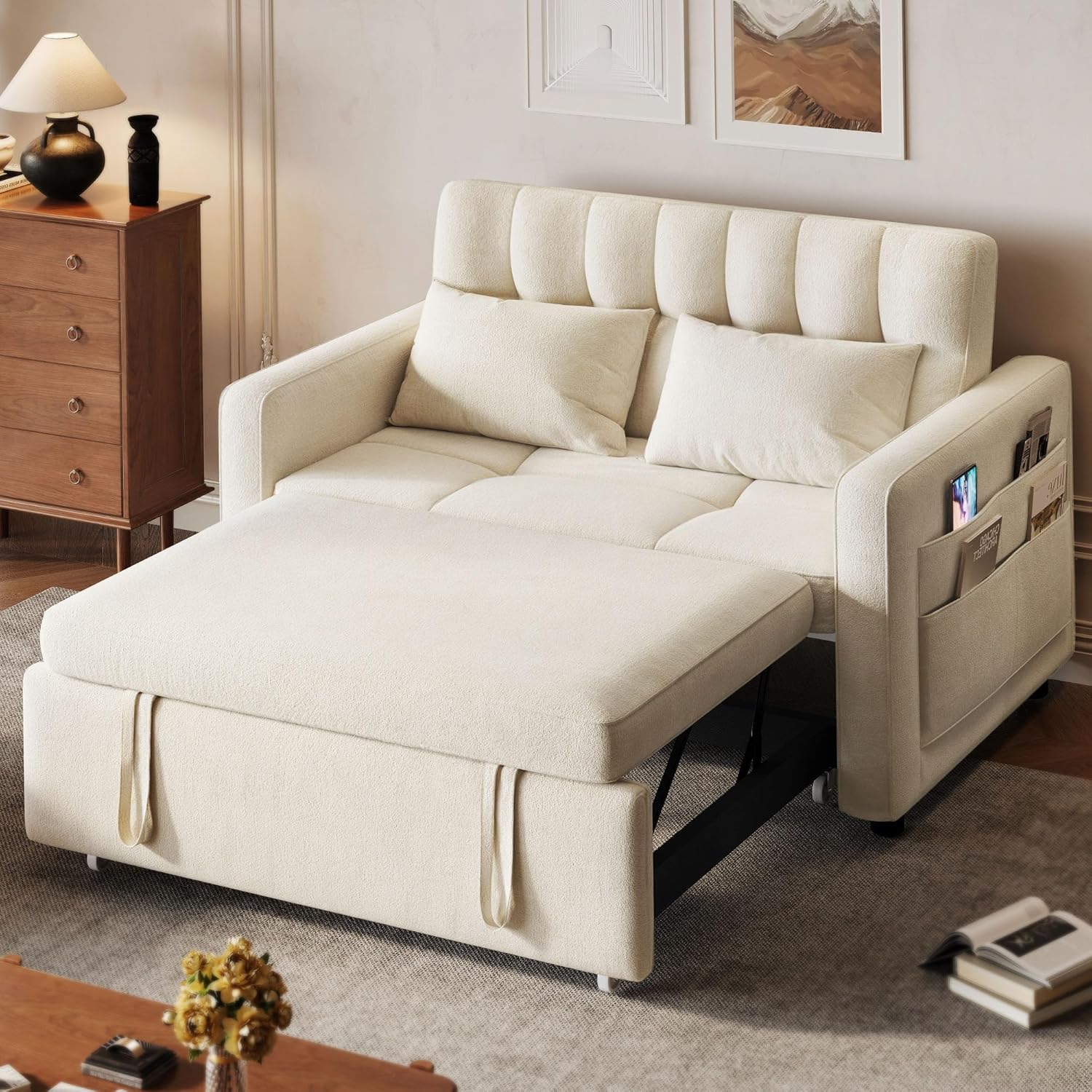 3-in-1 Convertible Sofa Bed, 55