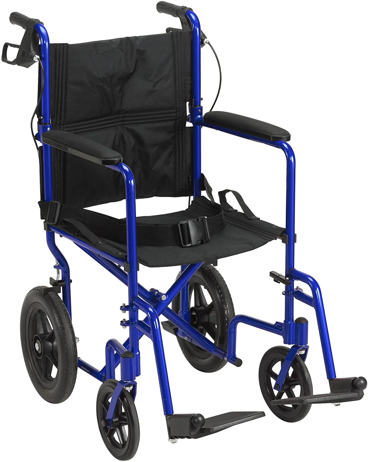 DRIVE MEDICAL EXP19LTRD LIGHTWEIGHT EXPEDITION FOLDING TRANSPORT WHEELCHAIR WITH HAND BRAKES