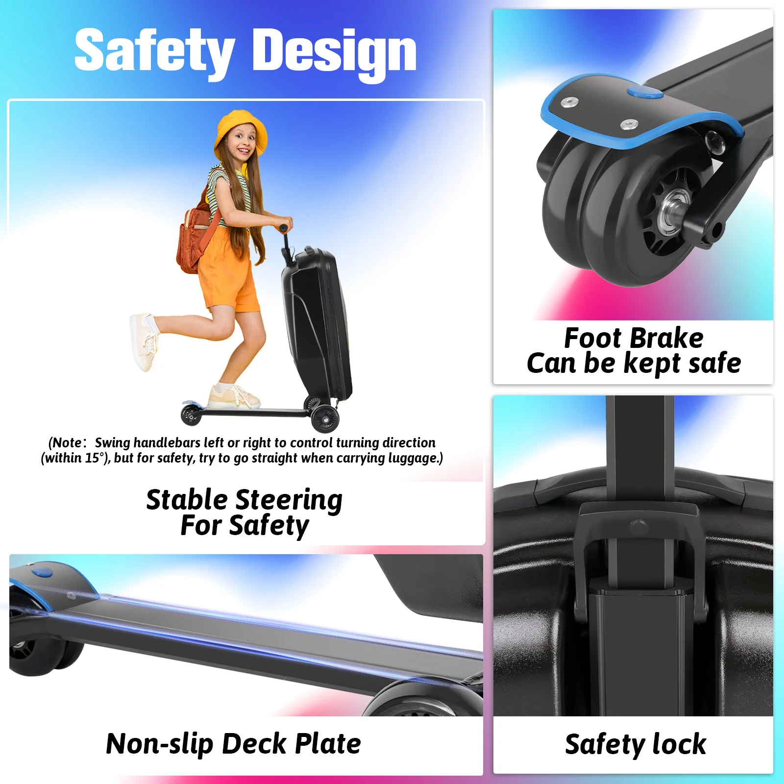 Advwin Foldable Hardshell Scooter Suitcase