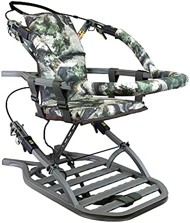 Summit Viper SD Climbing Treestand – Lightweight Aluminum, Foam-Padded Seat, 300 lbs Capacity, Includes Safety Harness