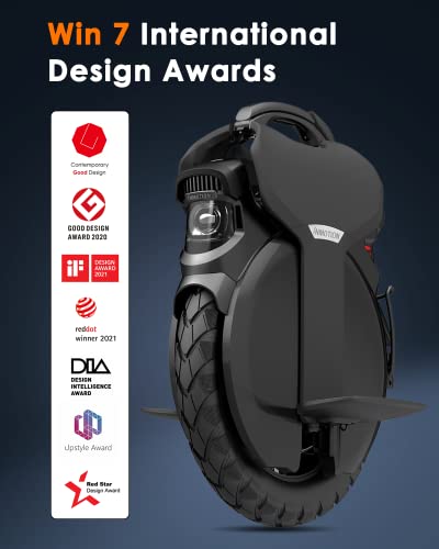 INMOTION V11 Electric Unicycle, 18′′ Self-Balancing with 3.35′′ Air Suspension, 75-Mile Range, 34 MPH Speed