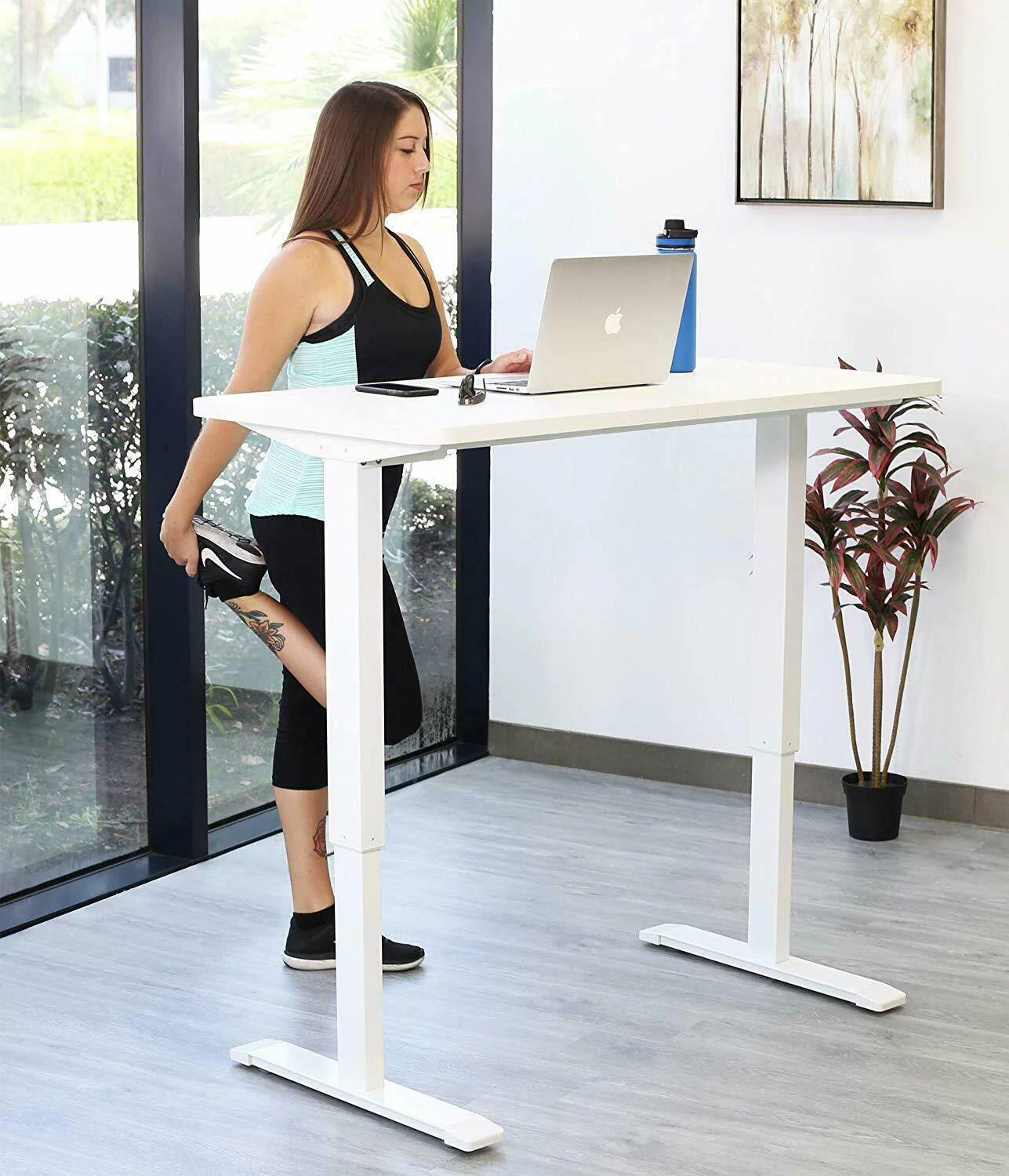 Electric Standing Desk w/ Adjustable Height Home Office Desk
