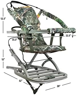 Summit Viper SD Climbing Treestand – Lightweight Aluminum, Foam-Padded Seat, 300 lbs Capacity, Includes Safety Harness