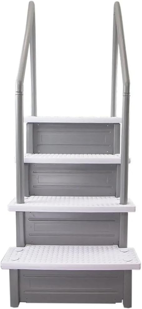Select Anti-Slip in-Pool Steps | Gray | for Above Ground Swimming Pools | Can Mount to Decks 48
