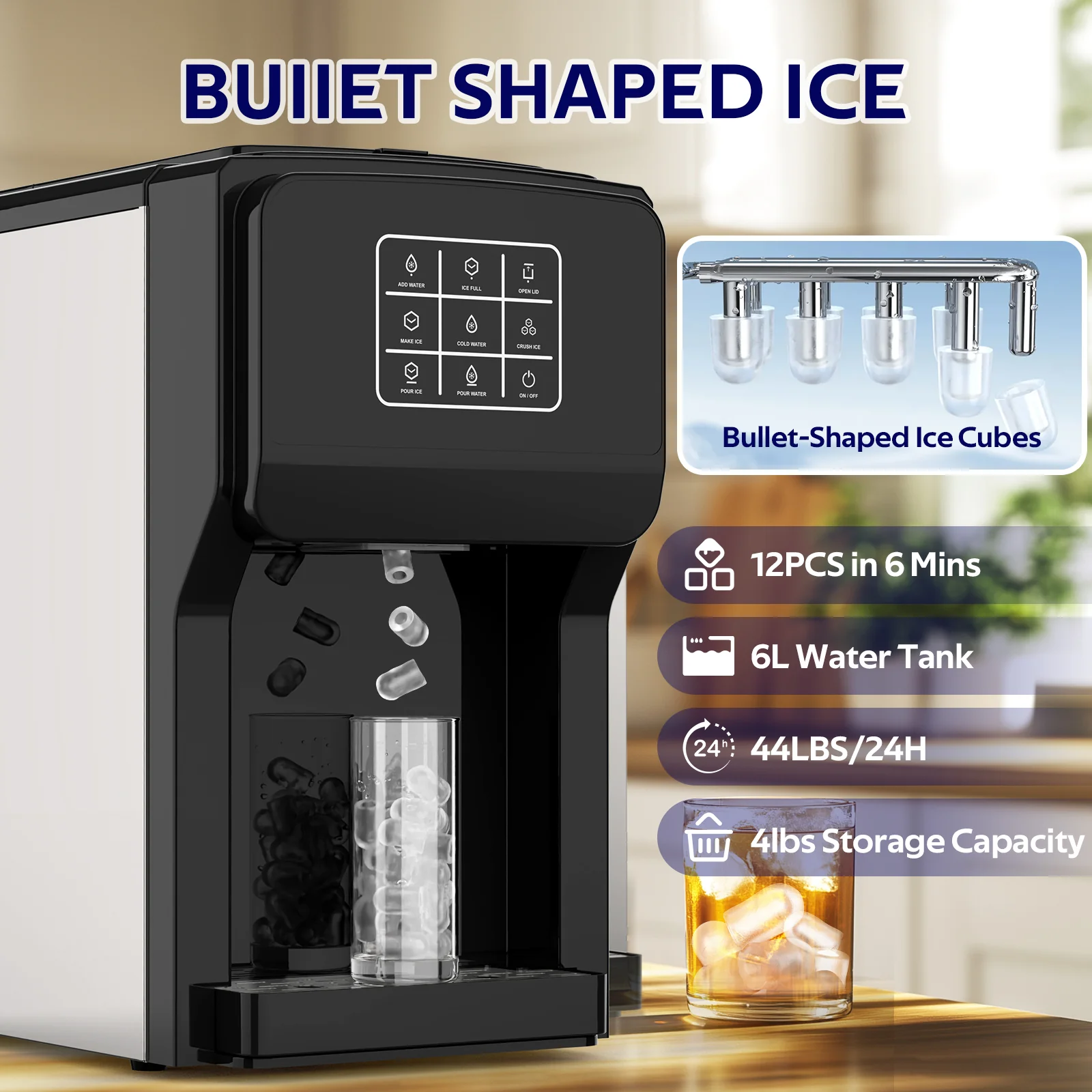Advwin 3-in-1 Water Dispenser w/ Nugget Ice Maker