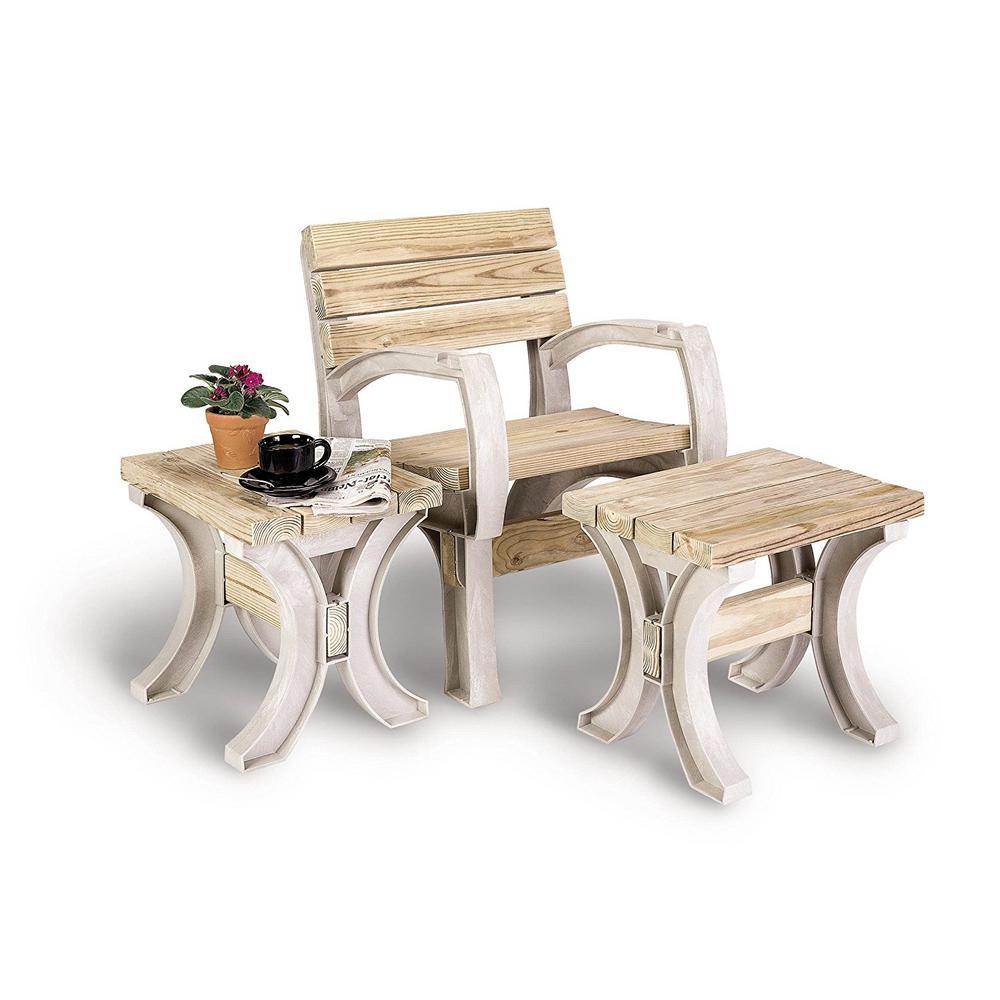 Hopkins 2x4basics Any Size Chair Bench Ends Kit, Structural Resin Supports (Lumber Not Included)