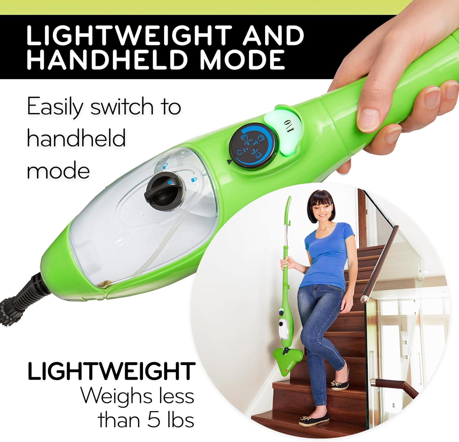 2025 H2O MOP® X5 Steam Mop and Handheld Steam Cleaner For Cleaning Hardwood and Kitchen Tile Floors  Grout Cleaner  Upholstery Cleaner and Carpets