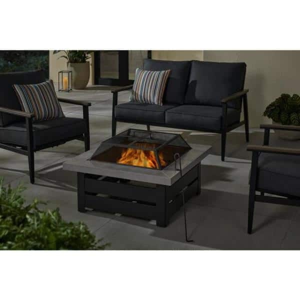 Hampton Bay 24′′ Steel Fire Pit Insert Set with Mesh Cover, 3-Piece Replacement Kit