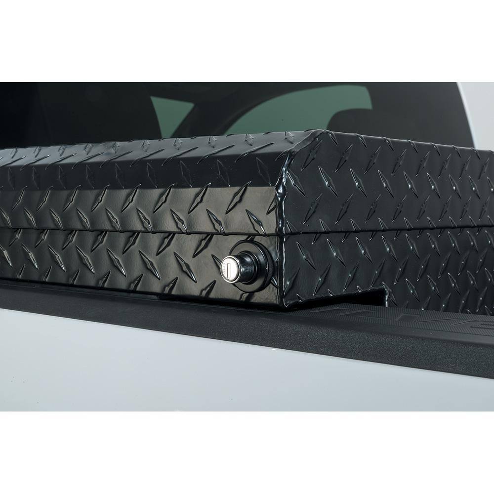 Husky 61.86′′ Matte Black Aluminum Low Profile Truck Tool Box for Mid-Size Trucks