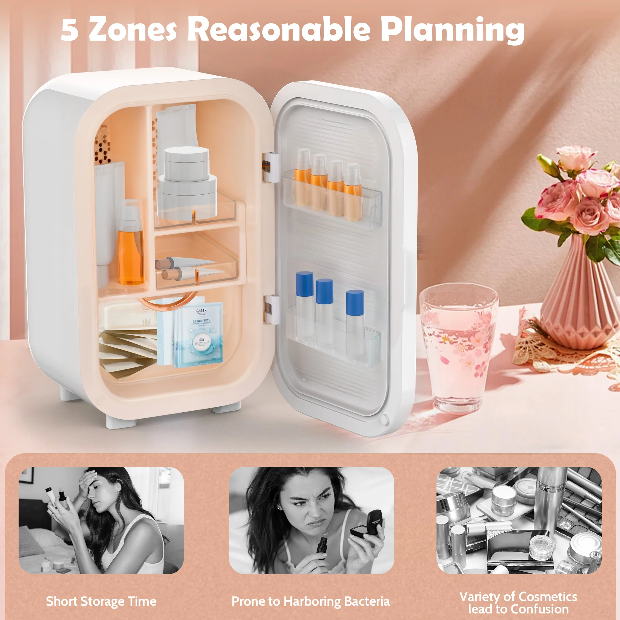 Advwin 22L Mini Skincare Fridge for Cosmetic Storage