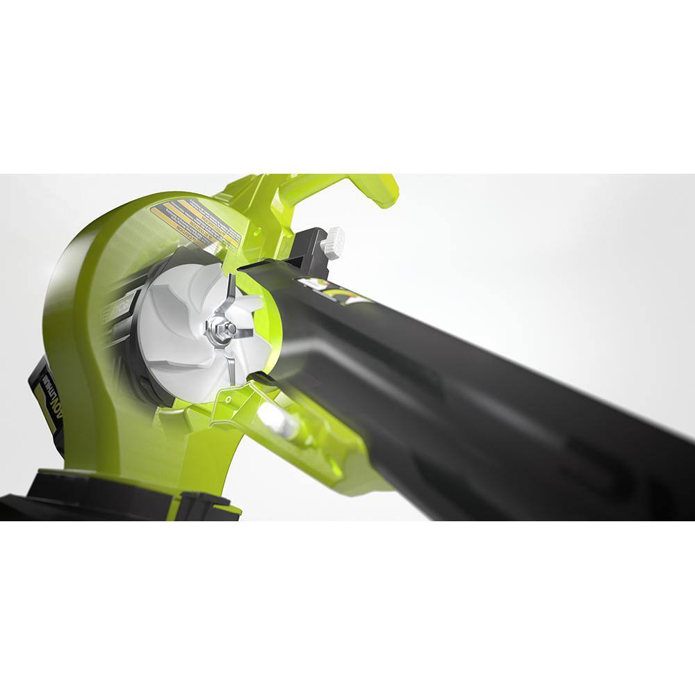 2025 RYOBI 40V Vac Attack Cordless Leaf VacuumMulcher with (2) 5.0 Ah Batteries and (1) Charger RY40451-2B