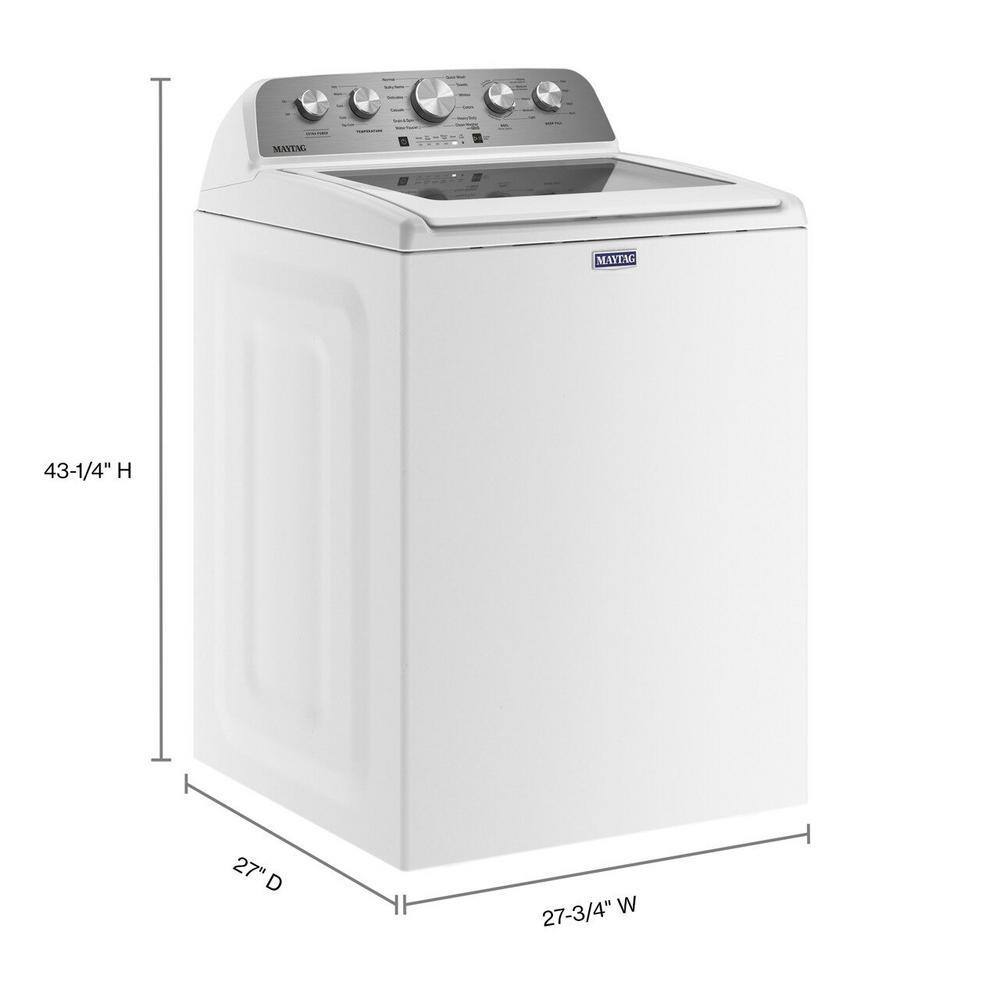 2025 Maytag 4.8 cu. ft. Top Load Washer with Extra Power Boost, White – MVW5430MW