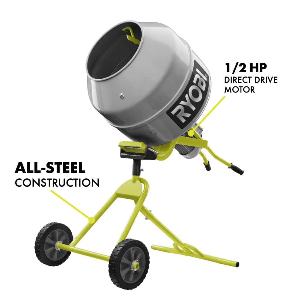 2025 RYOBI 5.0 cu. ft. Portable Concrete Mixer RMX001