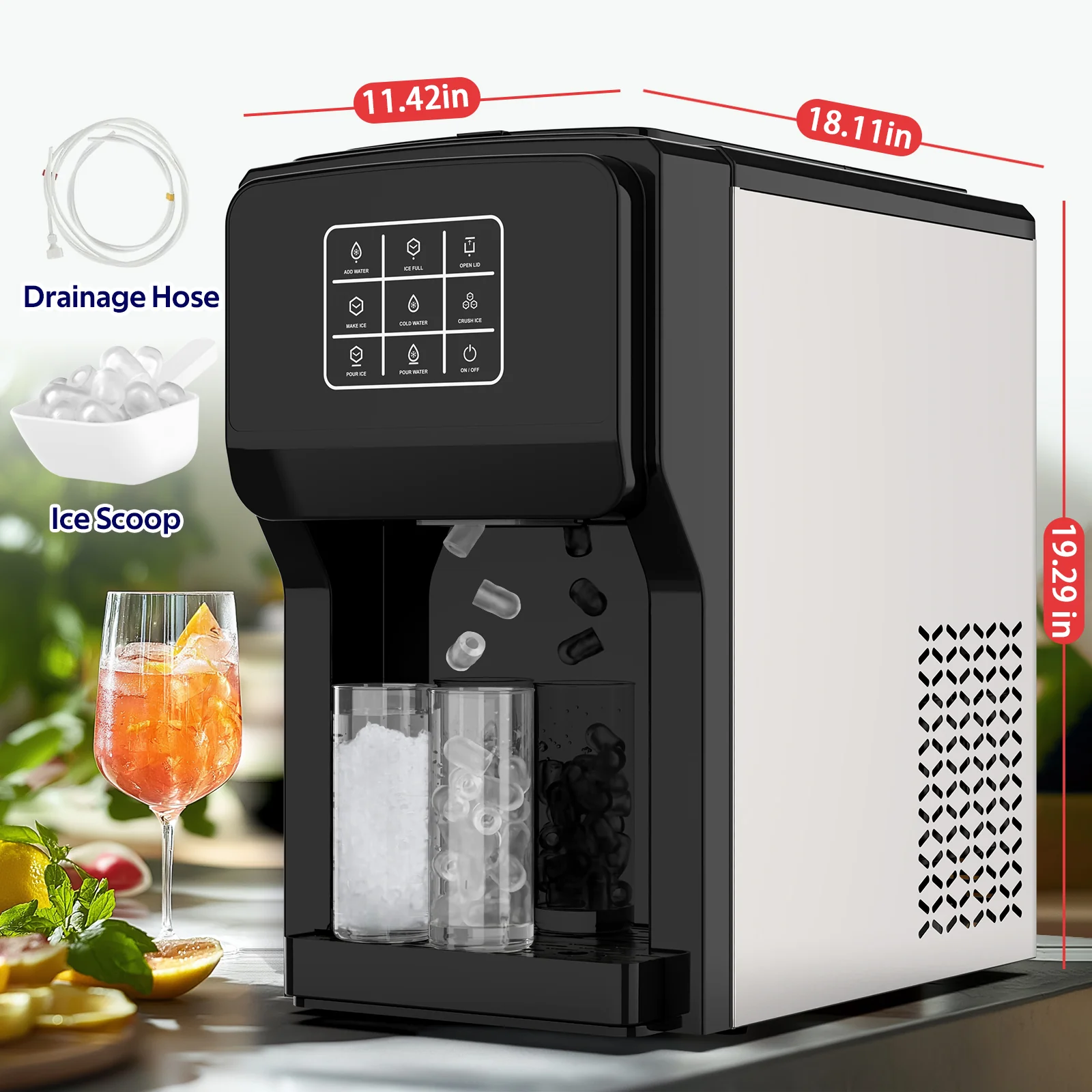 Advwin 3-in-1 Water Dispenser w/ Nugget Ice Maker