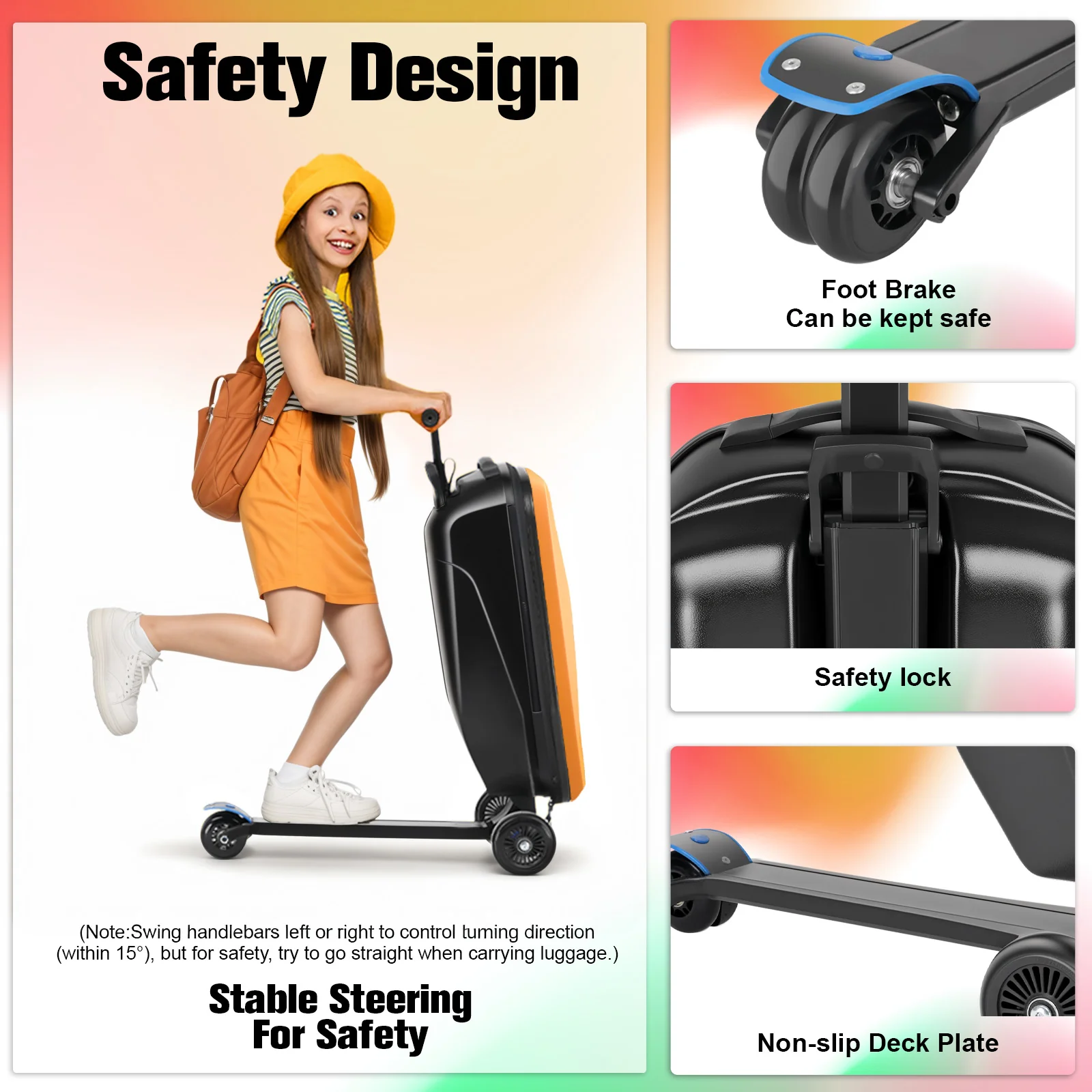 Advwin Foldable Hardshell Scooter Suitcase