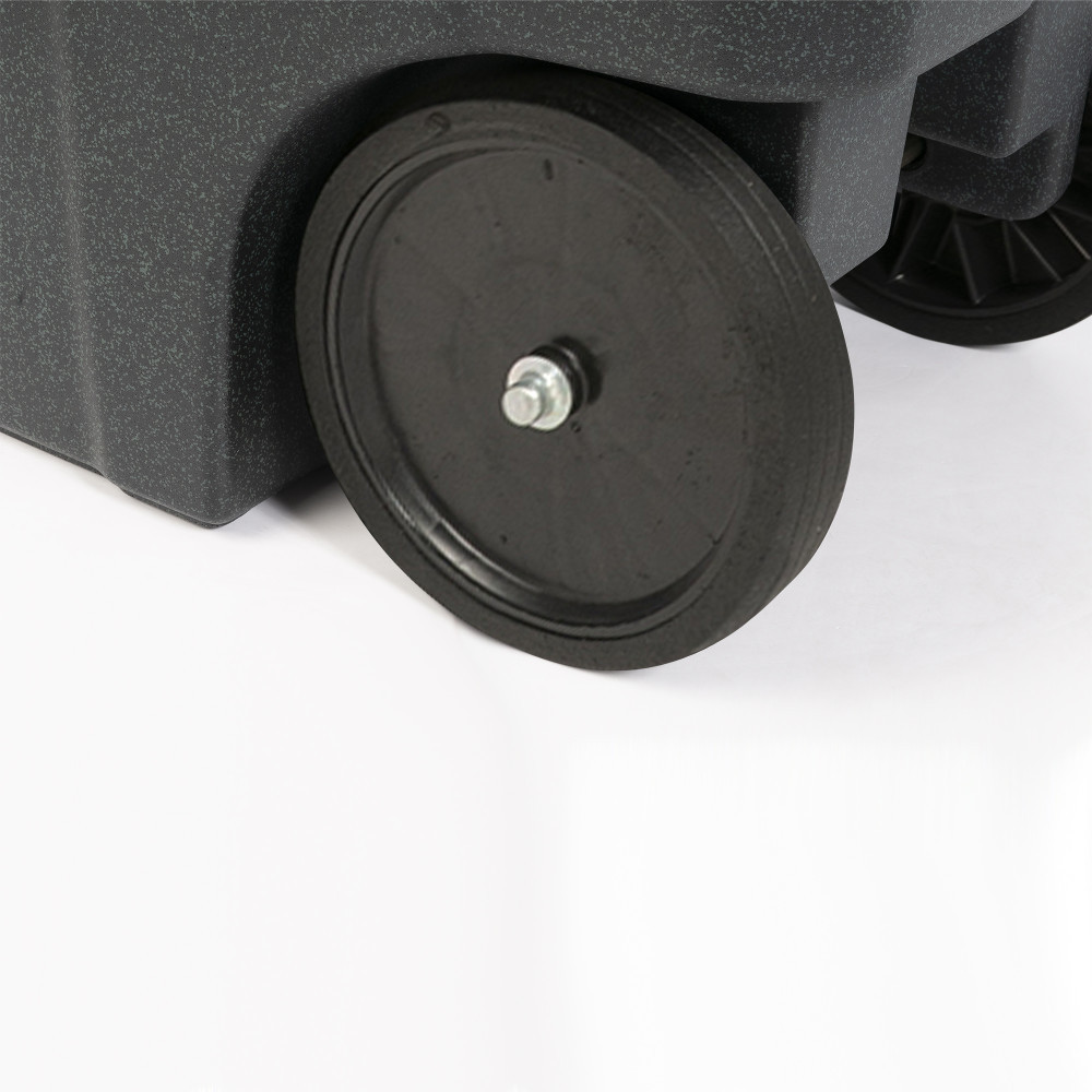 Toter 48 Gallon Durable Trash Can with Smooth Wheels & Lid, Green