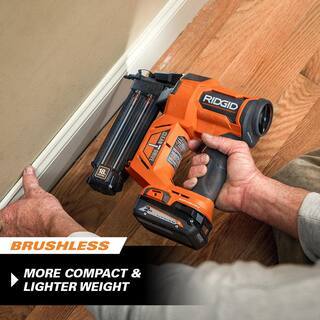 RIDGID 18V Brushless Cordless Nailer Combo Kit with Brad & Finish Nailers, Battery & Charger