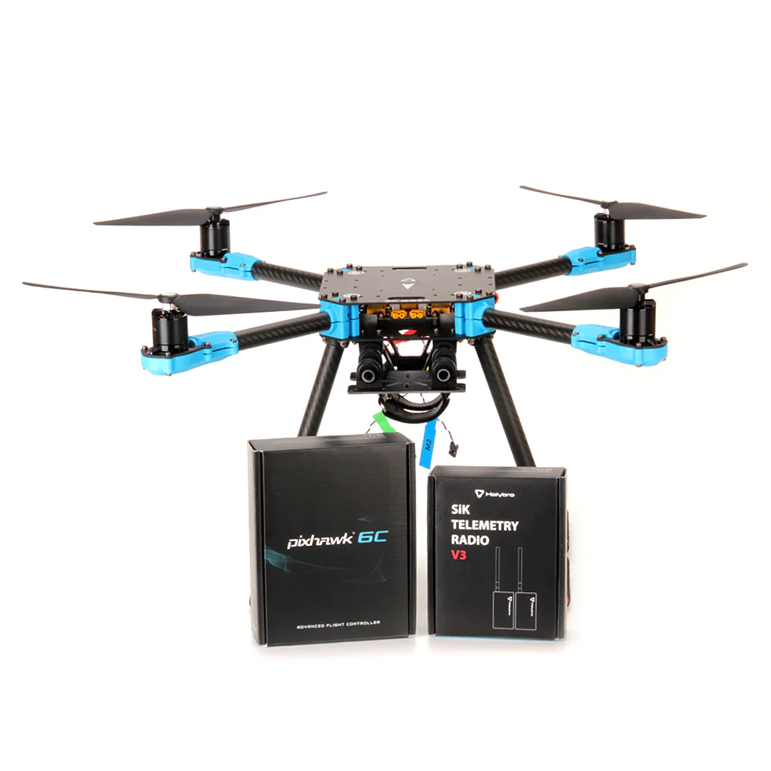 Holybro X500 v2 PX4 Development Kit - Carbon Fiber Drone Kit With Holybro Pixhawk 6C / 6X , M8N GPS , SiK Telemetry Radio, Industrial Drone