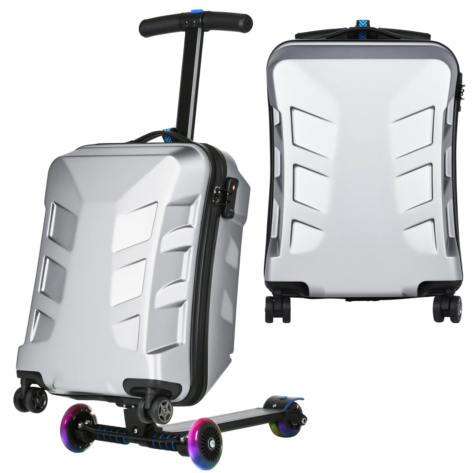 Advwin Scooter Suitcase with LED Light Wheels