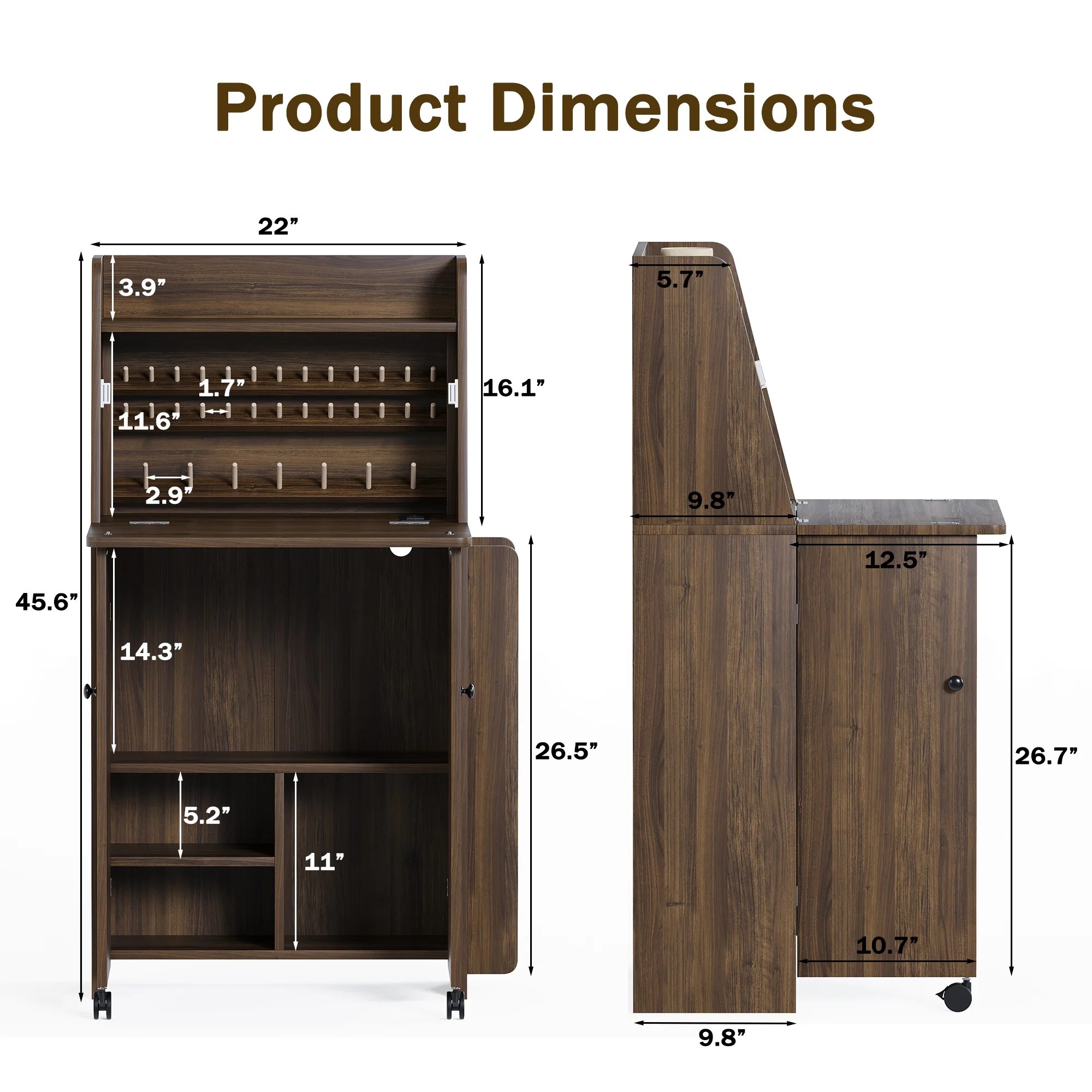 Advwin Folding Sewing Machine Cabinet
