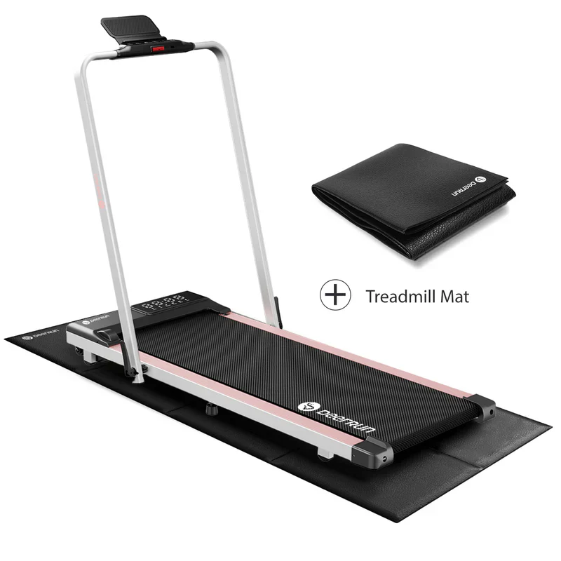 DeerRun A5 Pro Smart 2 in 1 Folding Treadmill Pink with Handrail, 300Lbs