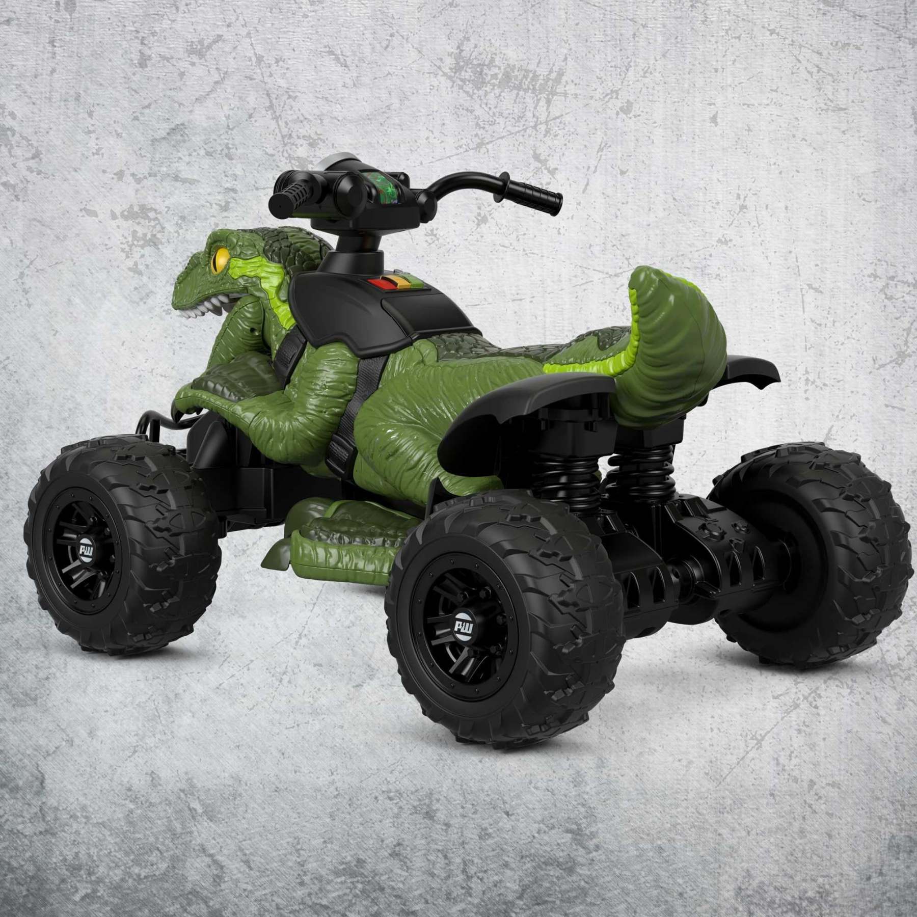 Fisher-Price Power Wheels Jurassic World Dino Racer Ride-On ATV, Green Dinosaur Toy