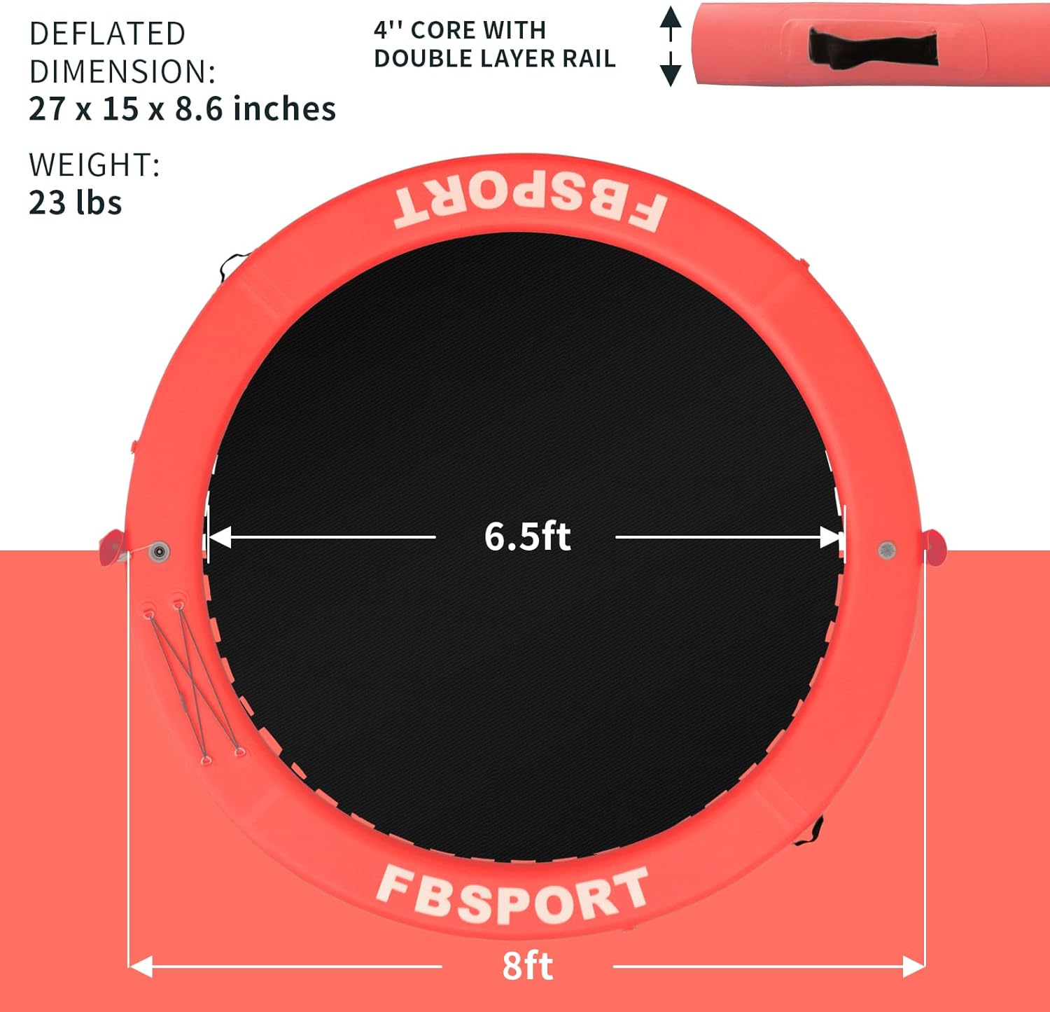 Inflatable Dock Floating Platform, 8ft Inflatable Water Hammock Floating Deck for Lake W/Cupholder, Round Floating Ring Float Ring, Pool Float Raft Lounger Island Platform Pad
