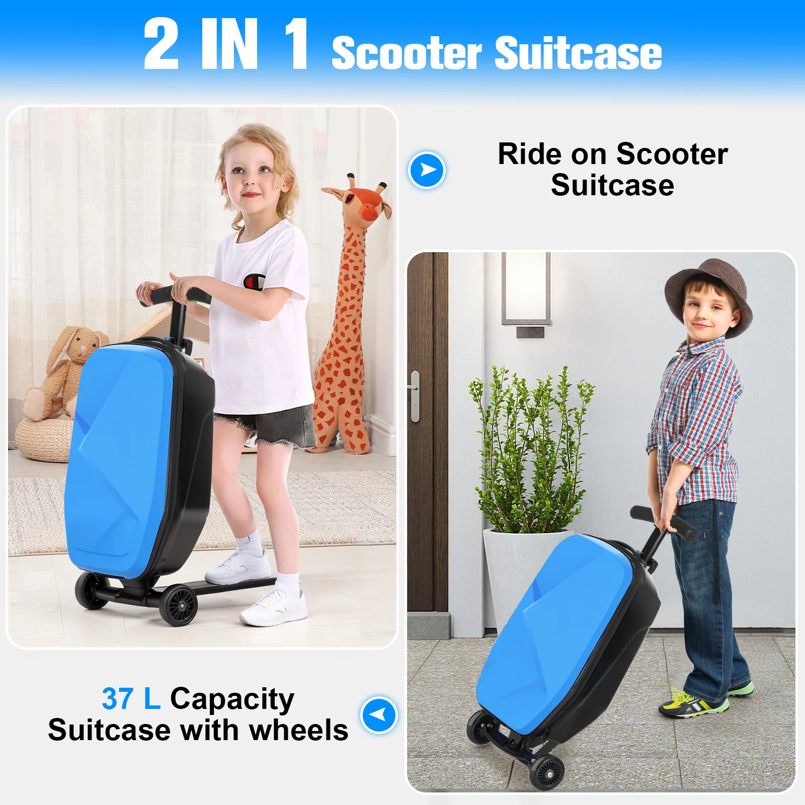 Advwin Foldable Hardshell Scooter Suitcase