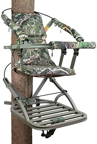 Summit Viper SD Climbing Treestand – Lightweight Aluminum, Foam-Padded Seat, 300 lbs Capacity, Includes Safety Harness