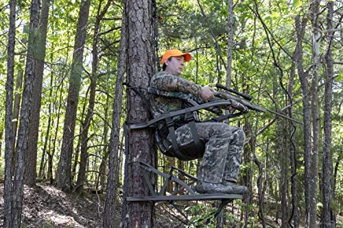 Summit Viper SD Climbing Treestand – Lightweight Aluminum, Foam-Padded Seat, 300 lbs Capacity, Includes Safety Harness
