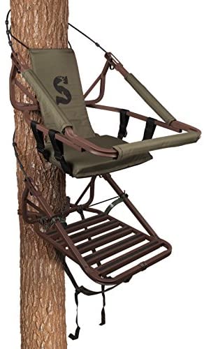 Summit Viper SD Climbing Treestand – Lightweight Aluminum, Foam-Padded Seat, 300 lbs Capacity, Includes Safety Harness