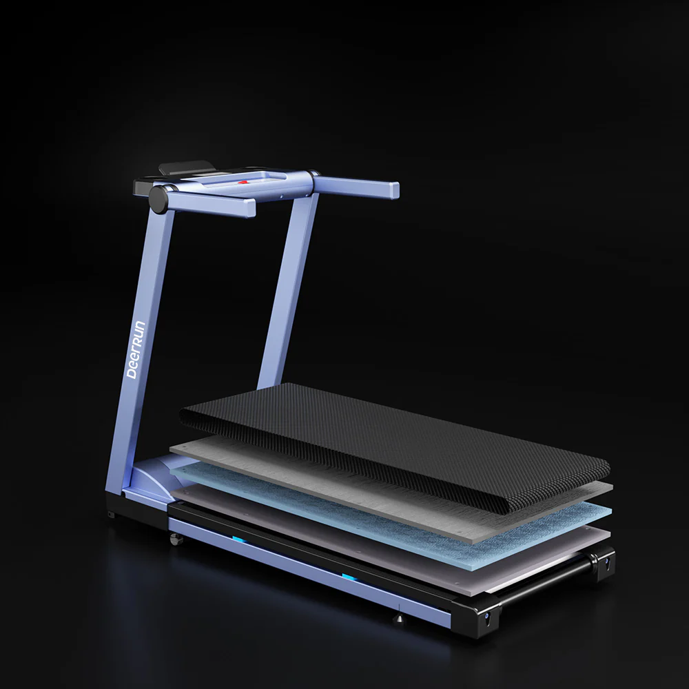 DeerRun A1 Pro Move+  6% Incline Foldable Treadmill——2025 Upgraded Chip & NFC Support | 350Lbs, 10mph Blue