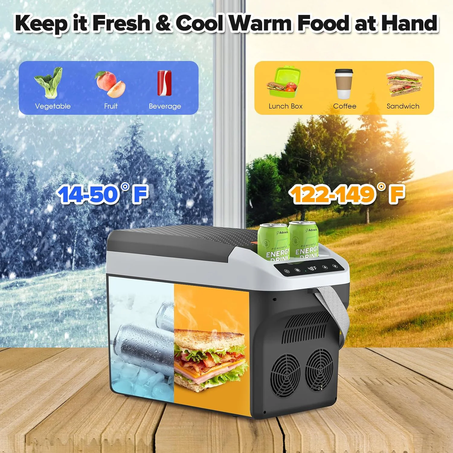 Advwin Portable Car Fridge Camping Cooler