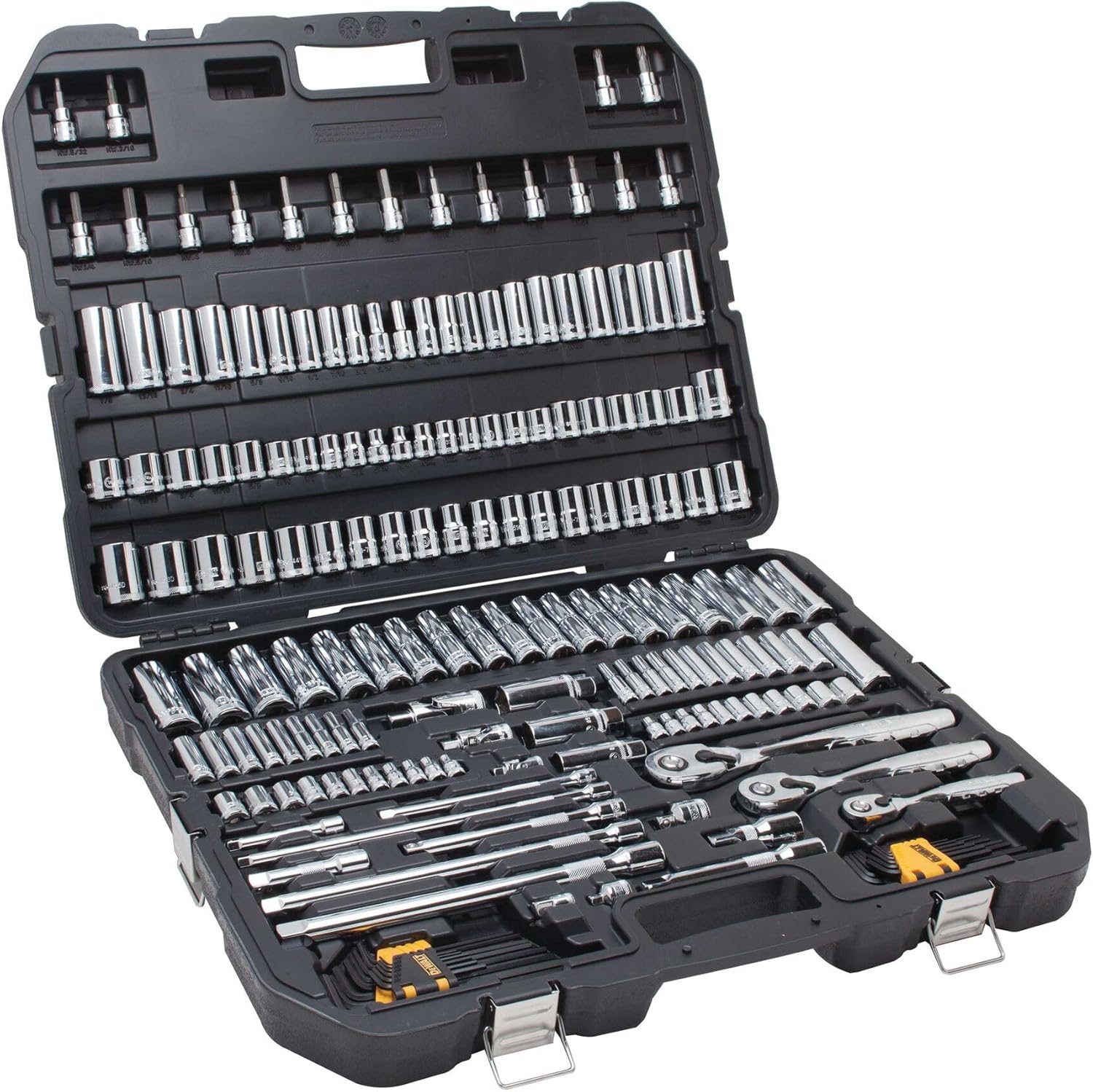 DEWALT Mechanics Tool Set, SAE and Metric, 1/2, 1/4, 3/8 Drive Sizes, 192-Piece (DWMT75049)