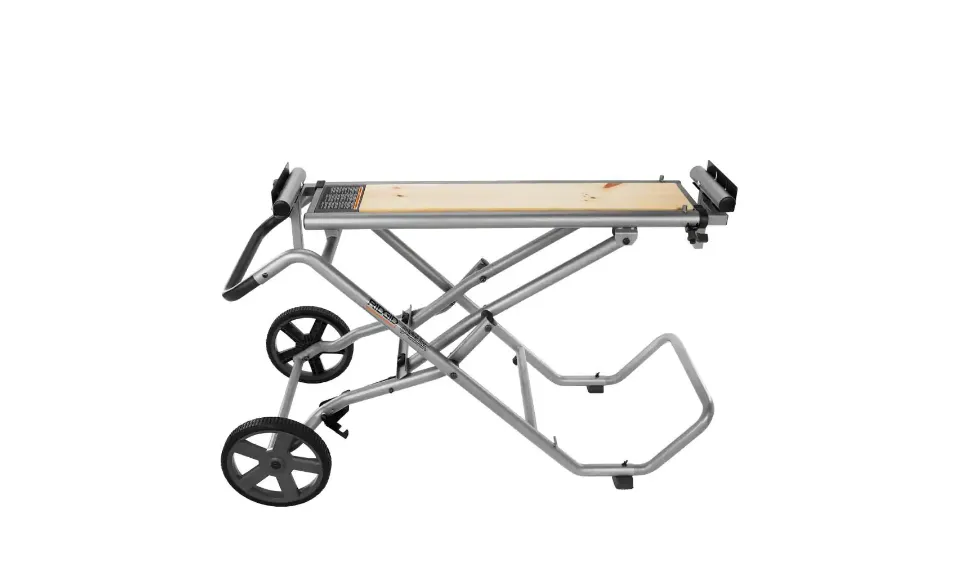 Universal Mobile Miter Saw Stand with Mounting Braces