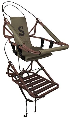 Summit Viper SD Climbing Treestand – Lightweight Aluminum, Foam-Padded Seat, 300 lbs Capacity, Includes Safety Harness