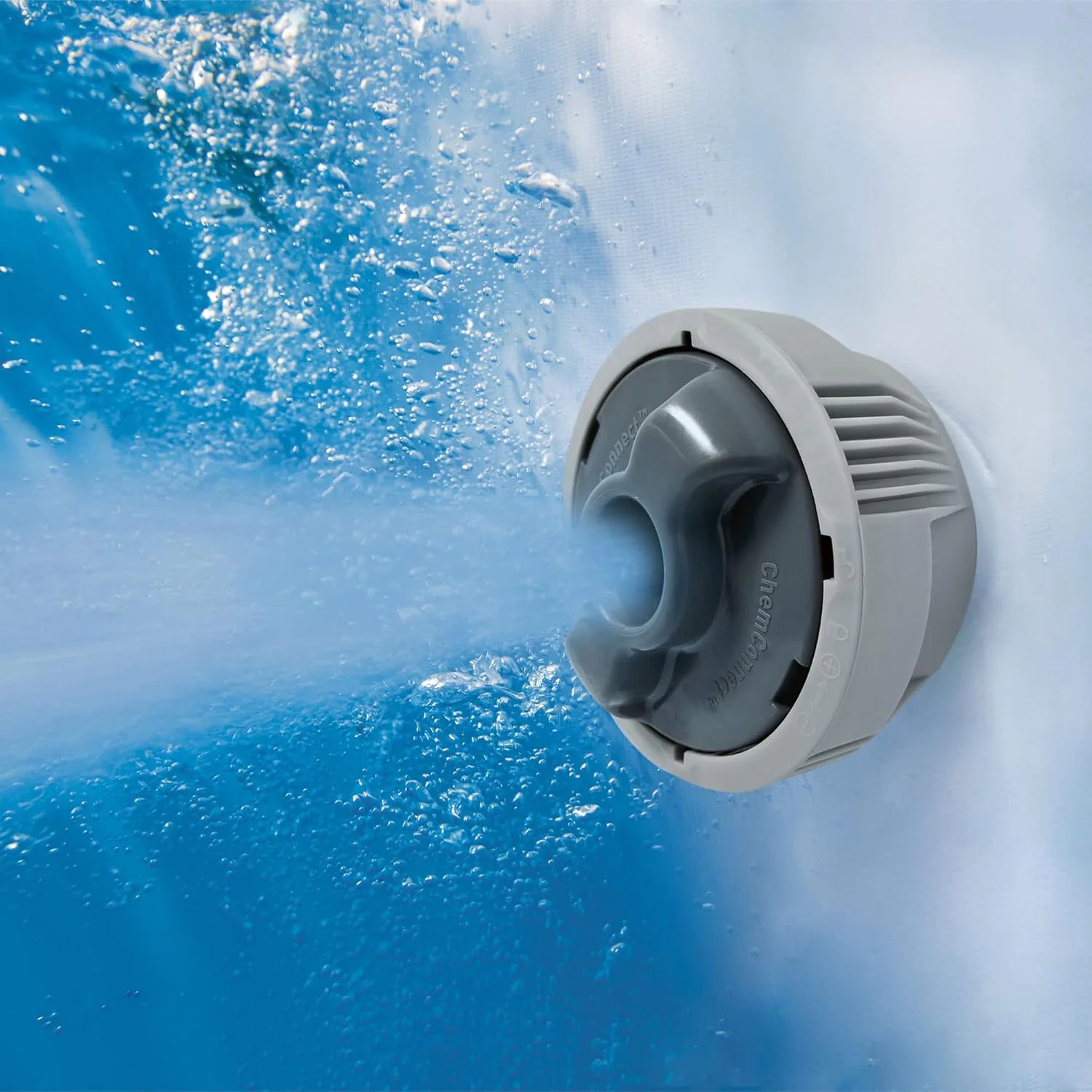 Large Round 2 to 4 Person Inflatable Hot Tub Portable Outdoor Spa with 120 AirJets and EnergySense Cover, Grey