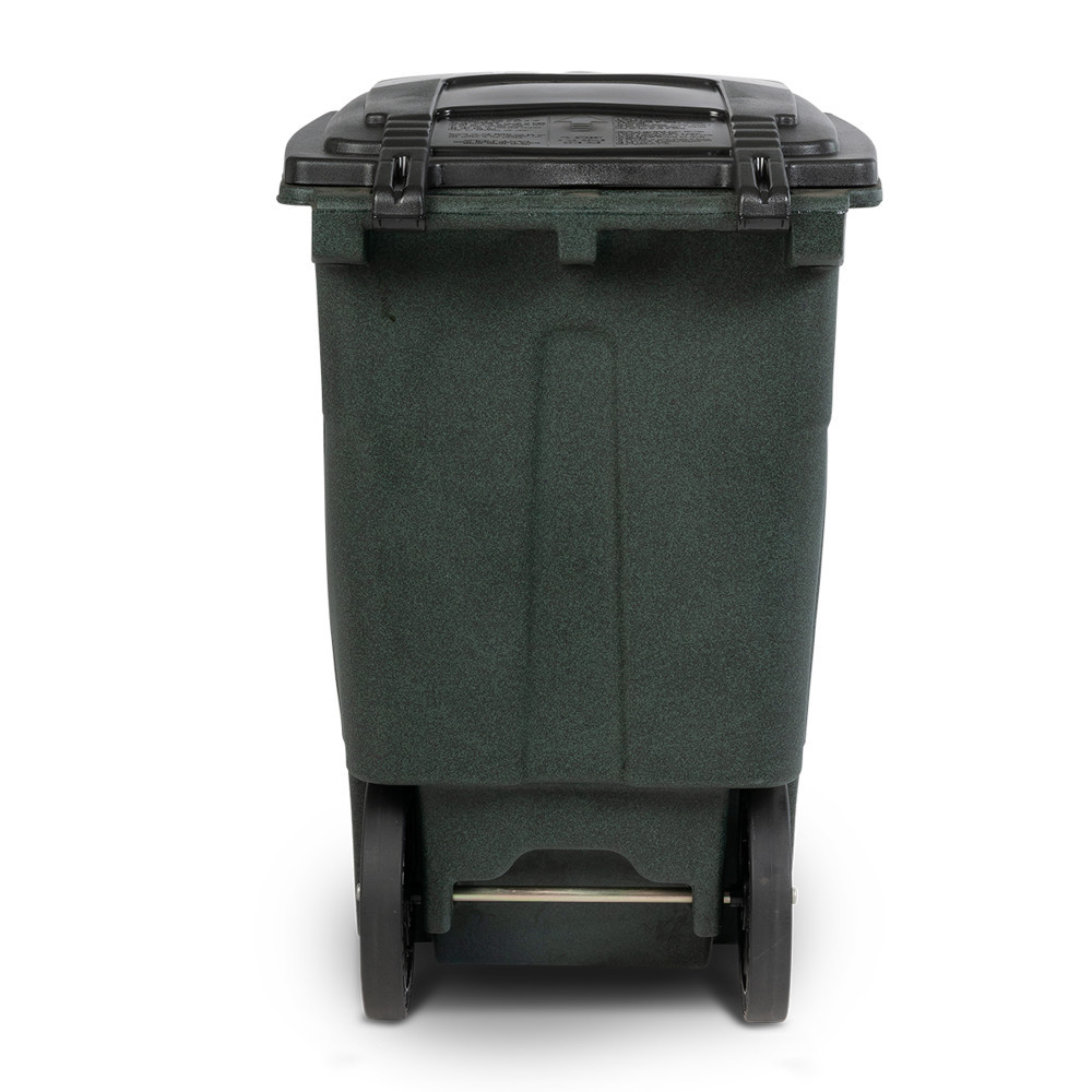 Toter 48 Gallon Durable Trash Can with Smooth Wheels & Lid, Green